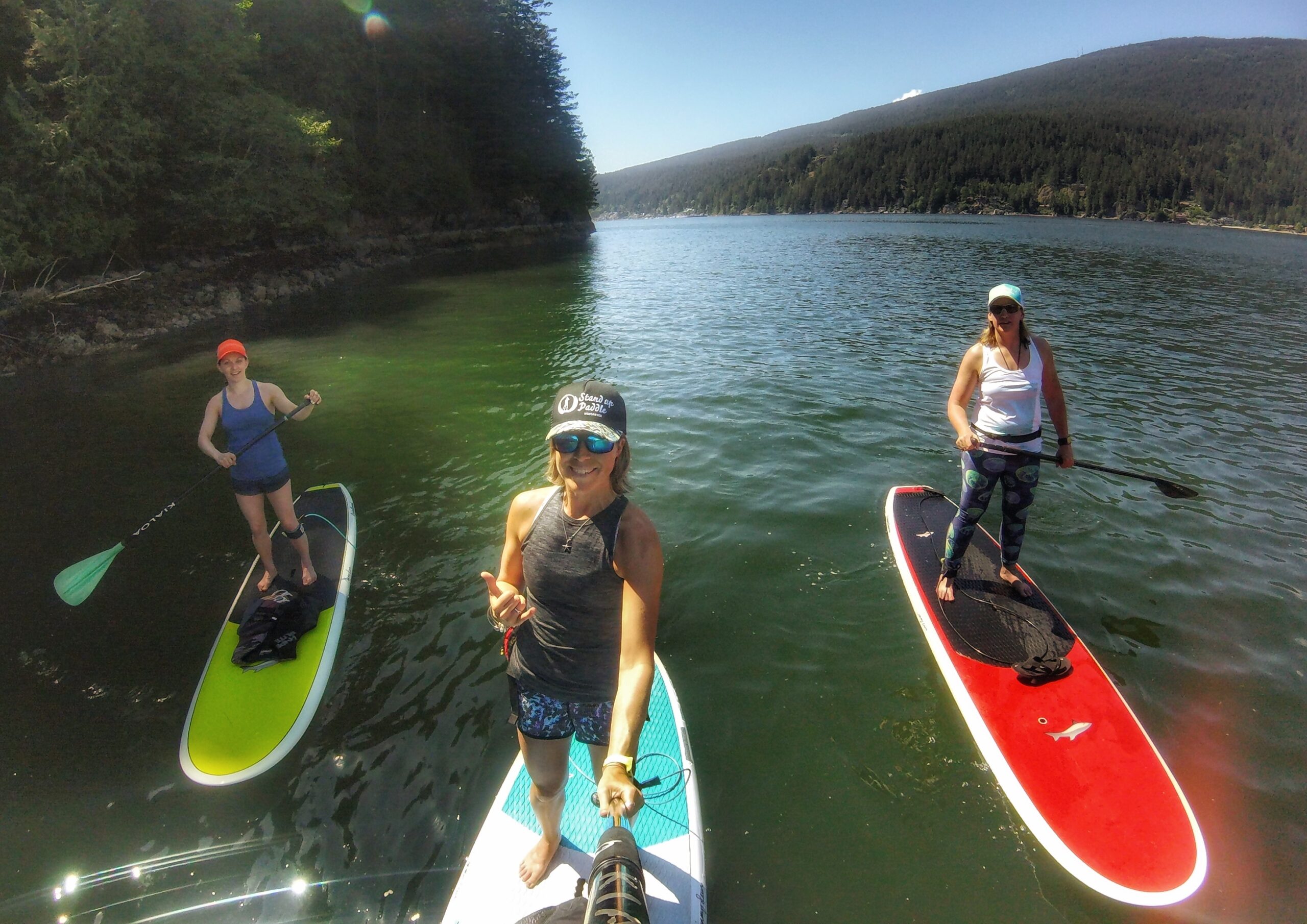 Kirsty and clients Stand Up Paddle Boarding in Vancouver